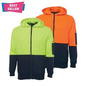 JB's Hi Vis Fleecy Zip Hoodie 6HVH