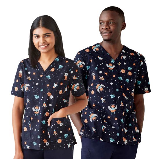 Space Party Scrub Top CST148