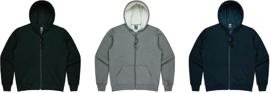 Queenscliff Zip Hoodies 1528 Colours