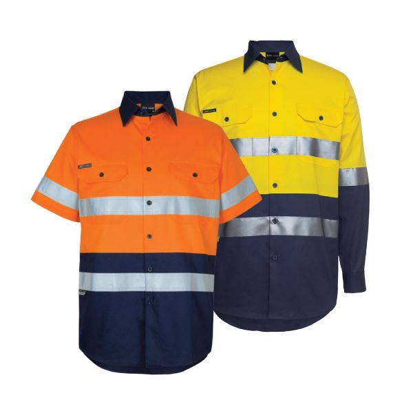 JB's Hi Vis 150G Taped Work Shirt 6DNWS