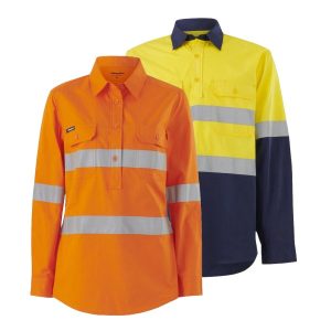 King Gee WorkCool Taped Closed Front Shirt K54916