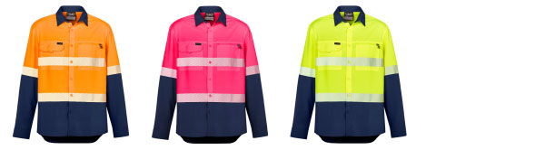 Syzmik Outdoor Hi Vis Segmented Tape L/S Shirt ZW470 - Colours