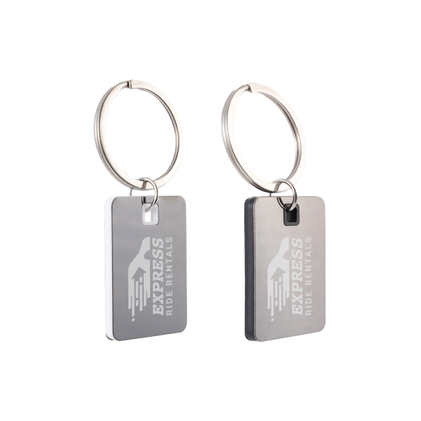 Rectangle Stainless Steel Keytag LL3531