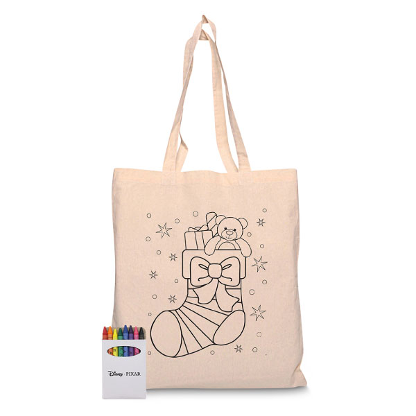 Squiggle Calico bag + Crayon set RB1018S